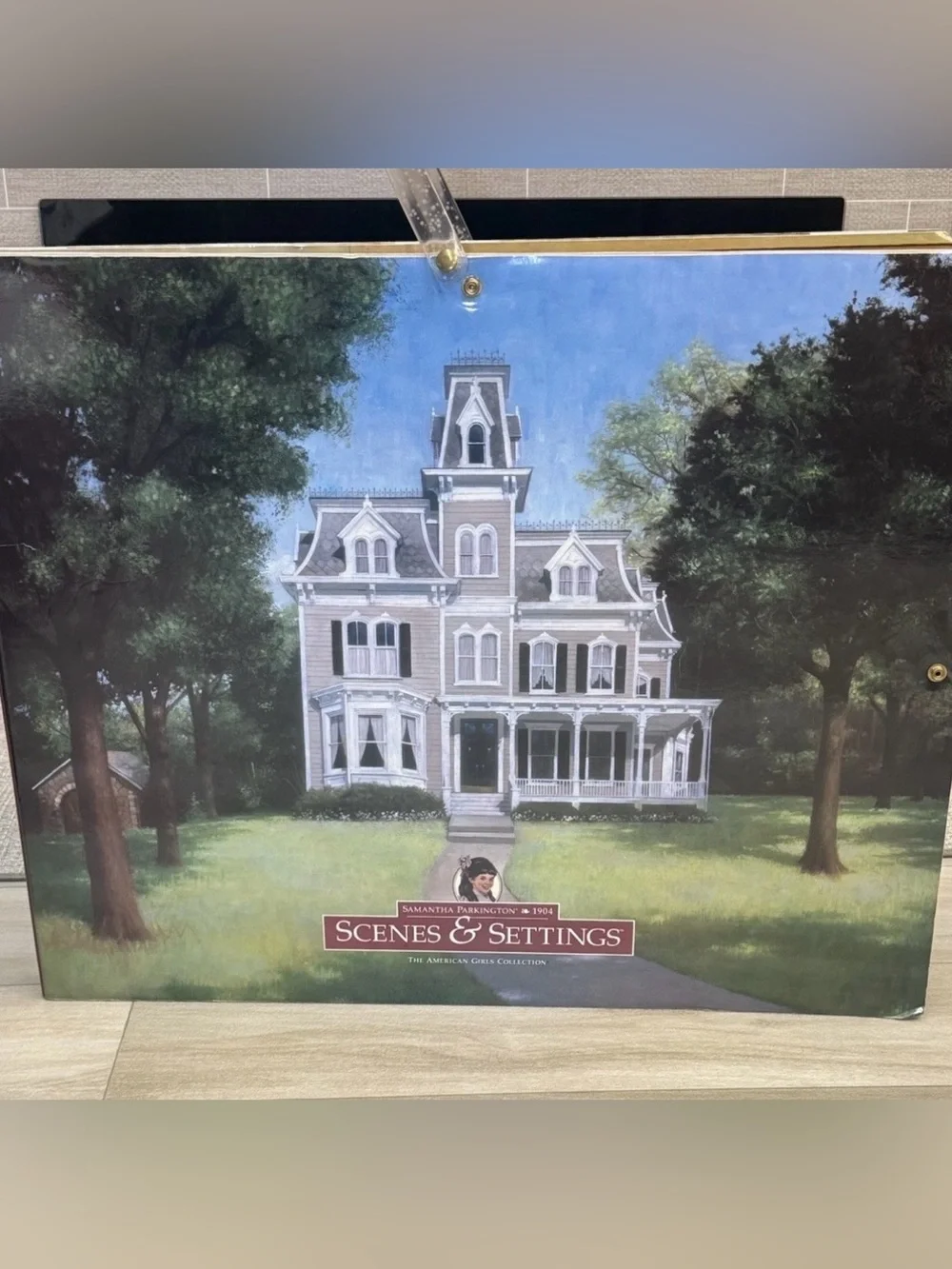 VTG American Girl Scenes Settings Samantha Parkington 1904 Backdrop Book 30x24